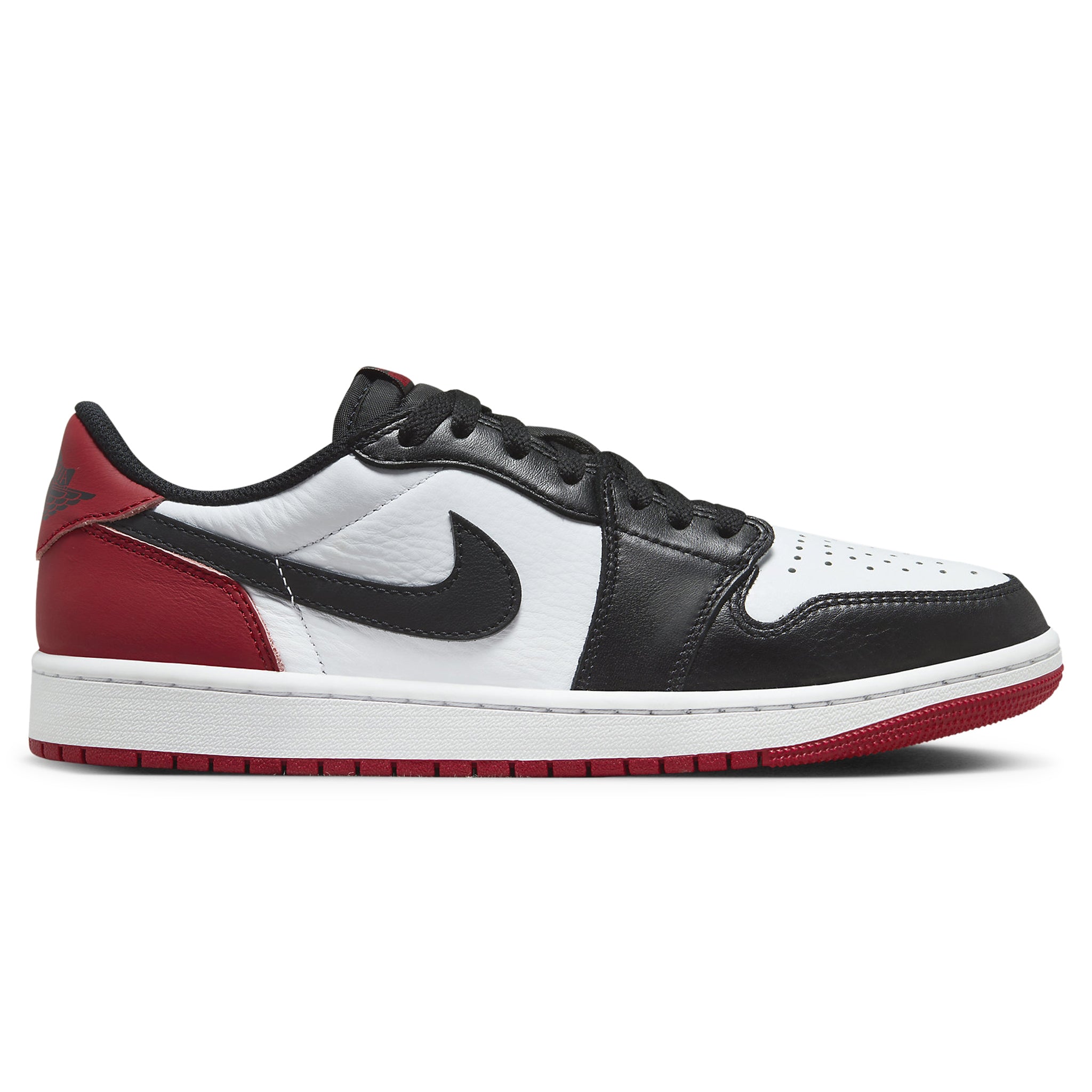 side view of Air Jordan 1 Low Black Toe CZ0790-106